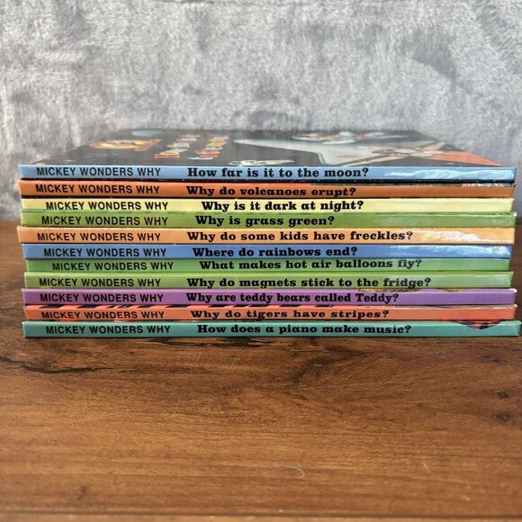 Disney Mickey Wonders Why Hardbacks 11 Books Vintage 1992 USA HomeSchool Mouse - Picture 3 of 15